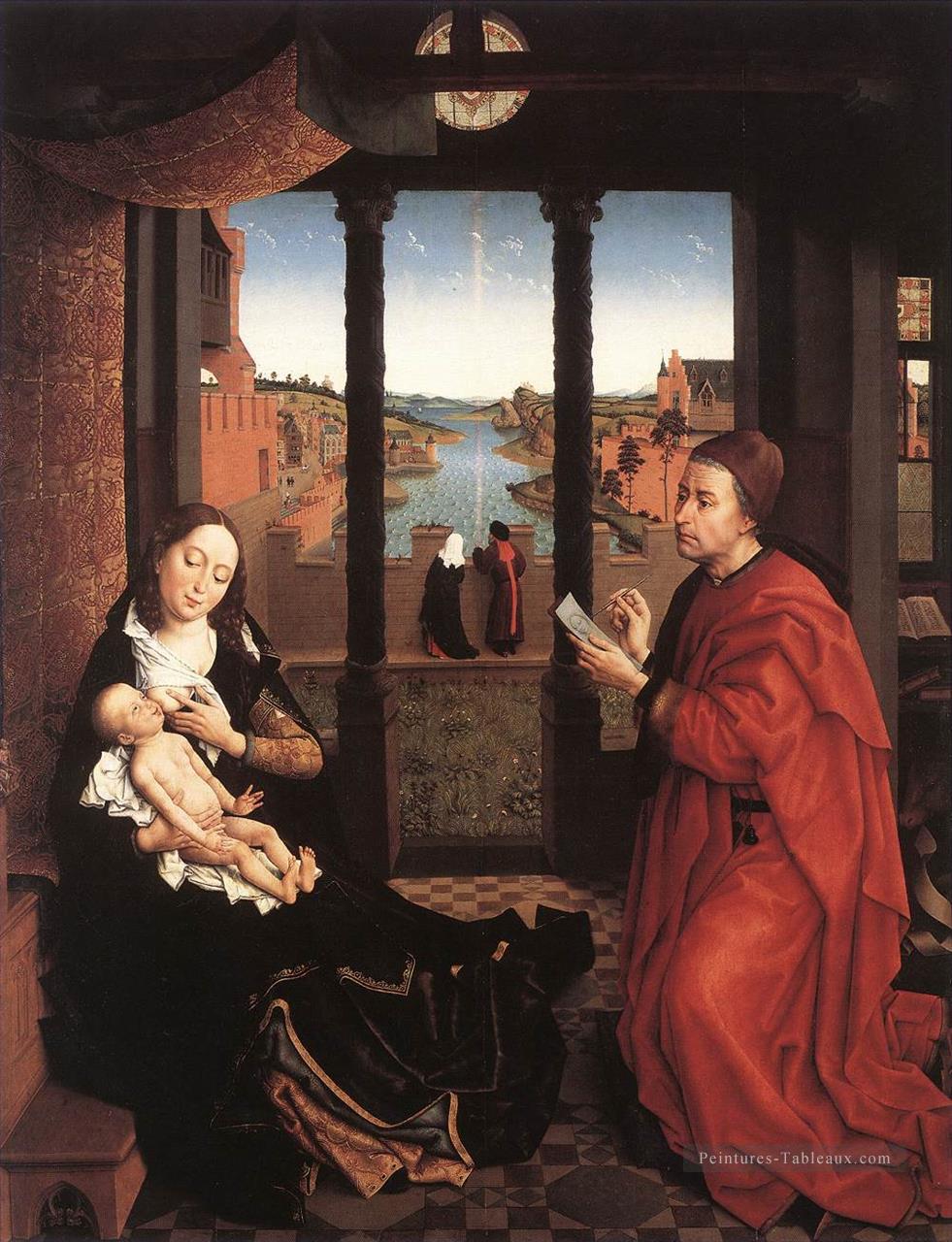 St Luke Dessin d’un portrait de la Madone non daté Rogier van der Weyden Peintures à l'huile